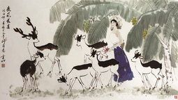 鹿苑长春 2008年 97cm×186cm.png