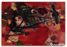 朱德群《红肥绿瘦》布面油画 87x116cm 1959年 2018年香港苏富比成交价：6155.45万港元.png