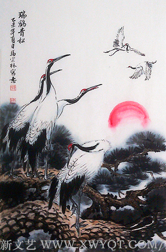 《瑞鹤青松》规格：100x69cm.png