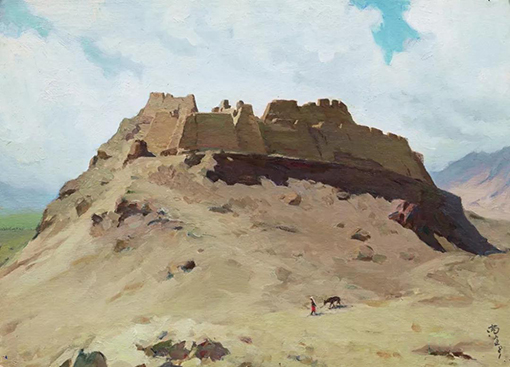 古堡 纸板油彩 39.1cm×54.3cm 1981 中国美术馆藏.jpg
