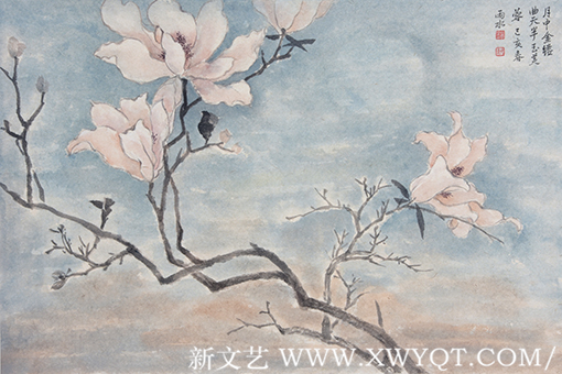 白承玲作品《玉芙蓉》规格：46cmx69cm 创作年代：2019年.png