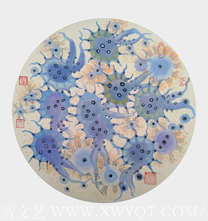 孙卫华作品 《生生不息系列——畅游》 规格：50cmx50cm.png