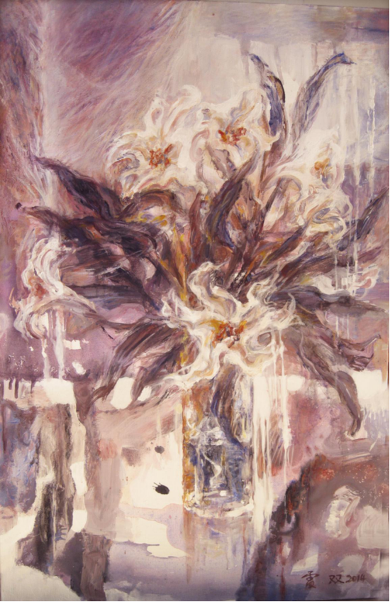 《光的百合》100x65cm 2014