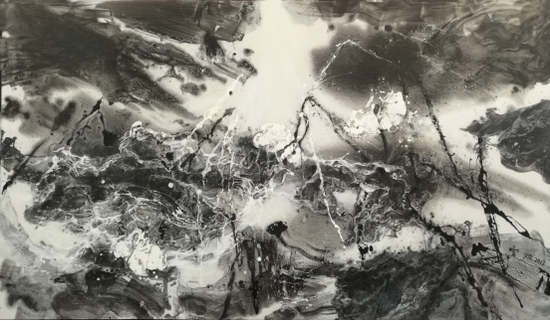 有光系列-荷之波3 104x180cm 丙烯油彩 2018