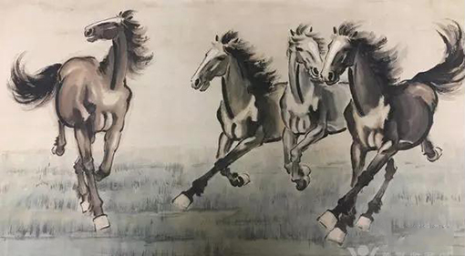 马化腾收藏的徐悲鸿作品《四马图》.jpg