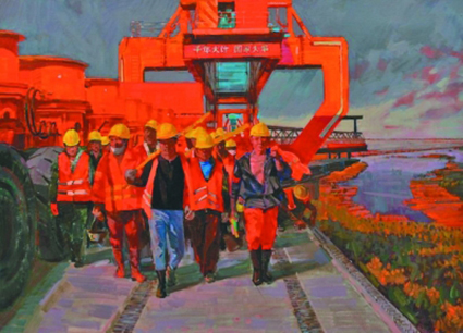 唱响明天——打造千年雄安（油画·草图） 马佳伟.jpg