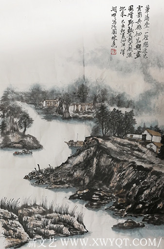《洪泽湖湿地写生》规格：69x46cm.jpg
