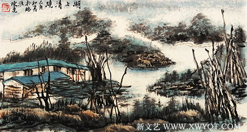 《湖上清晓》规格：60x30cm.jpg