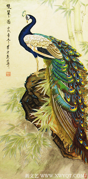 于华才作品2《双翠图》.JPG