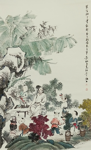 高健林作品9《蕉荫树下书声廊》.jpg