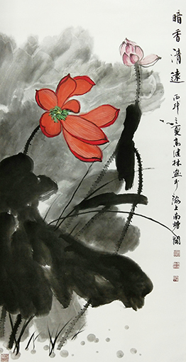 高健林作品《暗香清远》规格：138cmx68cm.jpg