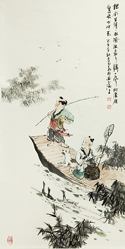 高健林作品《惊破水中天》规格：100cmx50cm.jpg