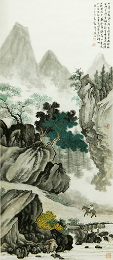 高健林作品《前值东风后值秋》规格：138cmx68cm.jpg