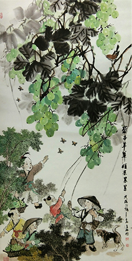 高健林作品《盛世年华》规格：138cmx68cm.jpg