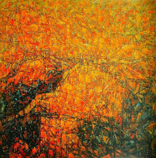 《金色长城》90x90cm 2006年.jpg
