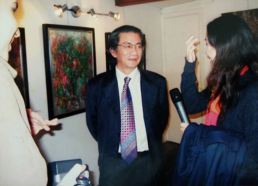 在意大利罗马办展时接受罗马电视台的采访.jpg
