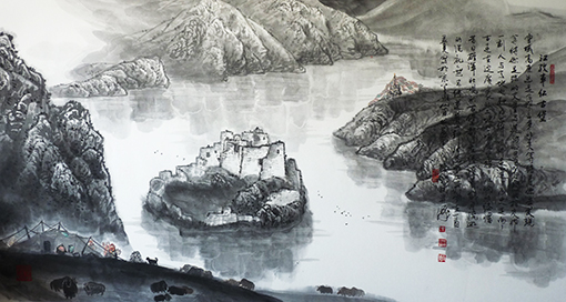 陈鹏同作品《江孜车仁古堡》.jpg