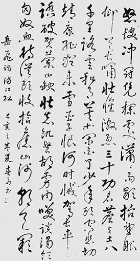 杜春富书   岳飞    满江红    178cmx96cm.jpg