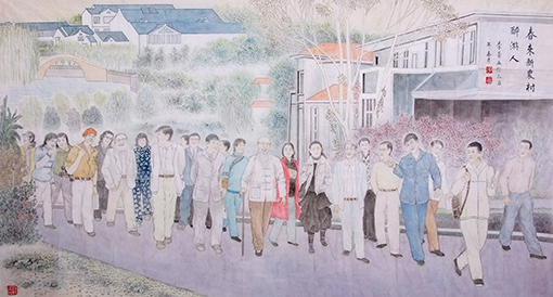 李豪作品 《春来新农村醉游人》.JPG