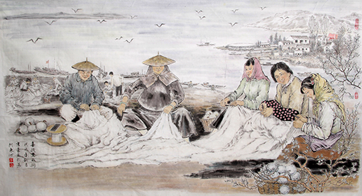 李豪作品《喜织丰收网》.JPG