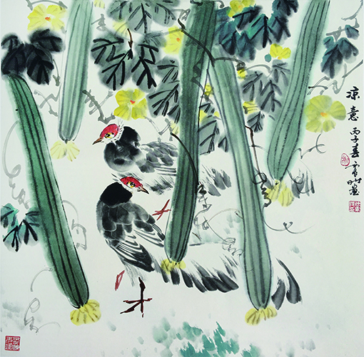 《凉意》1996年   69cm×69cm.jpg