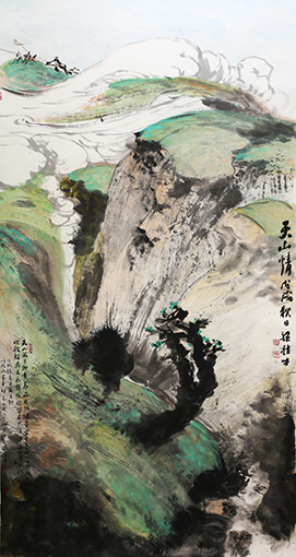梁桂才作品《天山情》规格：196cmX98cm.jpg