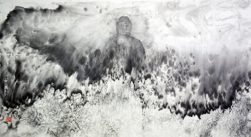 乐城麟作品《境由心生之涅槃》规格：137cmX70cm.JPG
