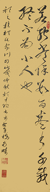 颜才现作品1草书释文：若能常保数百卷书，千载终不为小人也。颜之推颜氏家训句180X49cm.JPG
