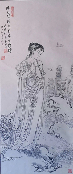作品17作者曾青疆 贱日岂殊众，贵来方悟希 曾清疆西施图庚子仲春才现书.jpg