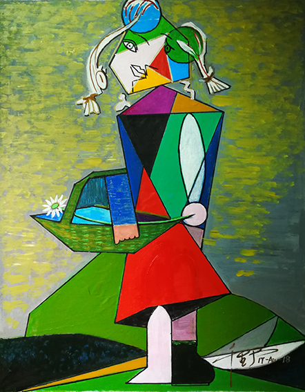 冯千野作品4《金色的童年》48X60cm    2018年.jpg