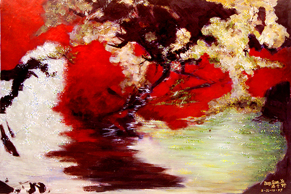 冯千野作品16《火红的秋色》70X98cm 2012年.jpg