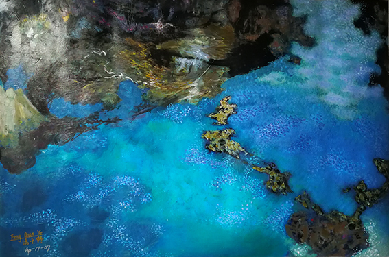 冯千野作品18《蓝色的海》70X98cm 2009年.jpg