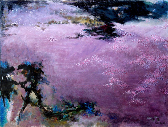 冯千野作品20《紫色的湖》70X98cm  2009年.jpg