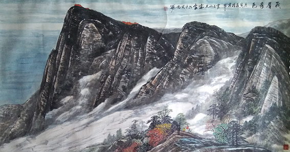 胡忠良作品《峨眉秀色》规格：246cmx126cm.jpg