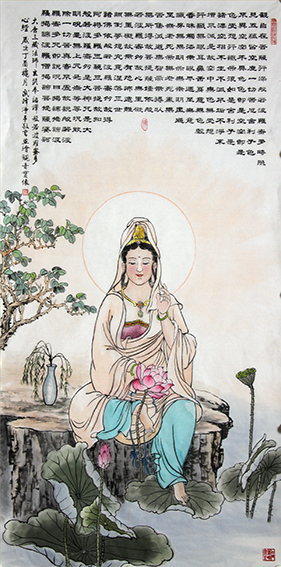 武锋作品《观音坐像 》规格： 136cmx68cm.jpg