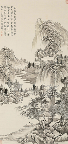 康健作品4《山林幽居图》139cmX70cm 2016年.png