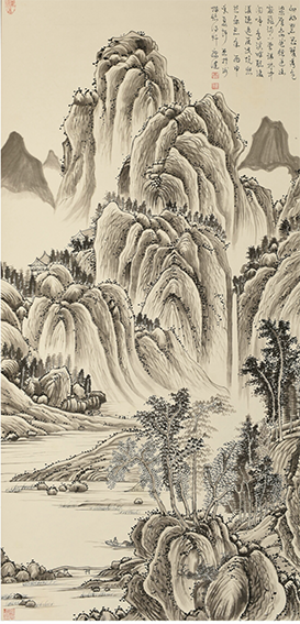 康健作品5《青山幽翠图》139cmX70cm 2016年.png