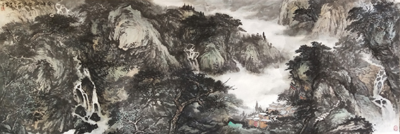 杨荣平作品《奇峰幽壑图》.jpg