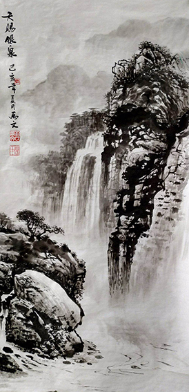 刘禹文作品《天赐银泉》.JPG