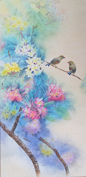姚霁月作品4 工笔画《缅怀相思》68cmX136cm 2018年.jpg
