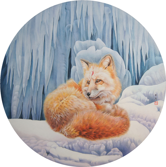 姚霁月作品7 工笔画《冰壶》60cmX60cm 2018年.jpg