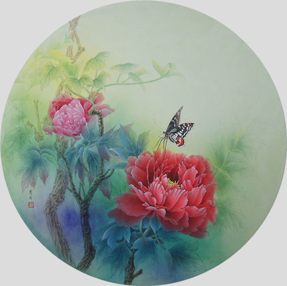 姚霁月作品10 工笔画《满堂春》60cmX60cm 2019年.jpg