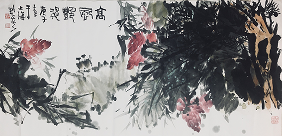 刘参作品《高风艳姿》规格：130cmx65cm.jpg