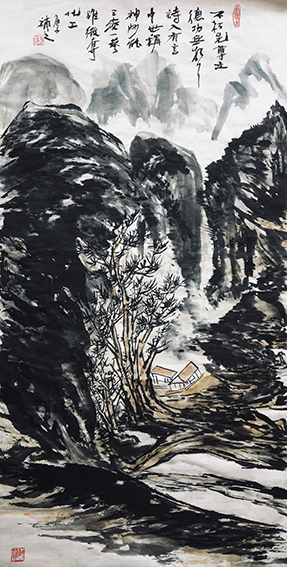 刘参作品《松风静窗》规格：130cmx65cm.jpg