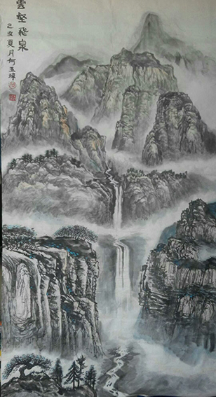何石平作品6《云壑飞泉》.jpg
