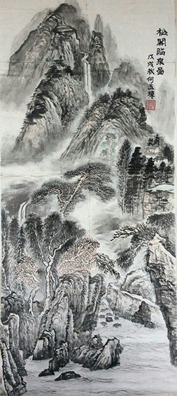 何石平作品7《松阁临泉图》.jpg