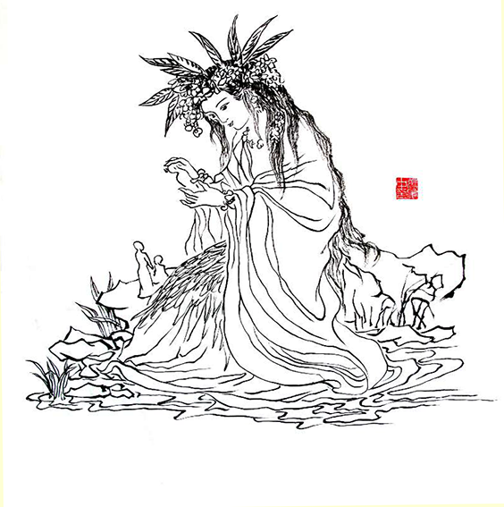 张彦中作品9《白描仕女图》.png