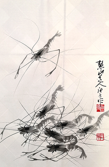 张岩石作品16《墨虾》.jpg