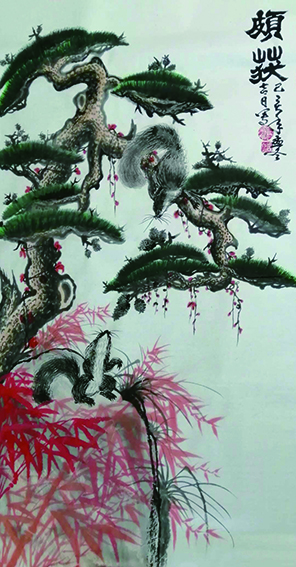 6周乃山作品《颇获》规格：138cmX70cm.jpg