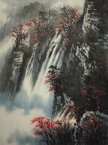 顾家深作品1《雨后山泉》.jpg